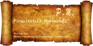 Pospischil Manassé névjegykártya